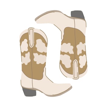 cowboy boots against white background