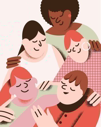 people hugging each other 