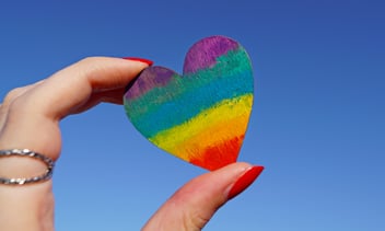 A rainbow heart for Pride.